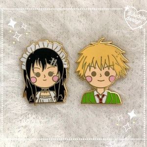 Kaichou Wa Maid Sama Misaki x Usui Hard Enamel Pins image 1