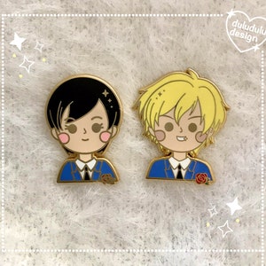 Ouran High School Host Club: Haruhi x Tamaki Hard Enamel Pins
