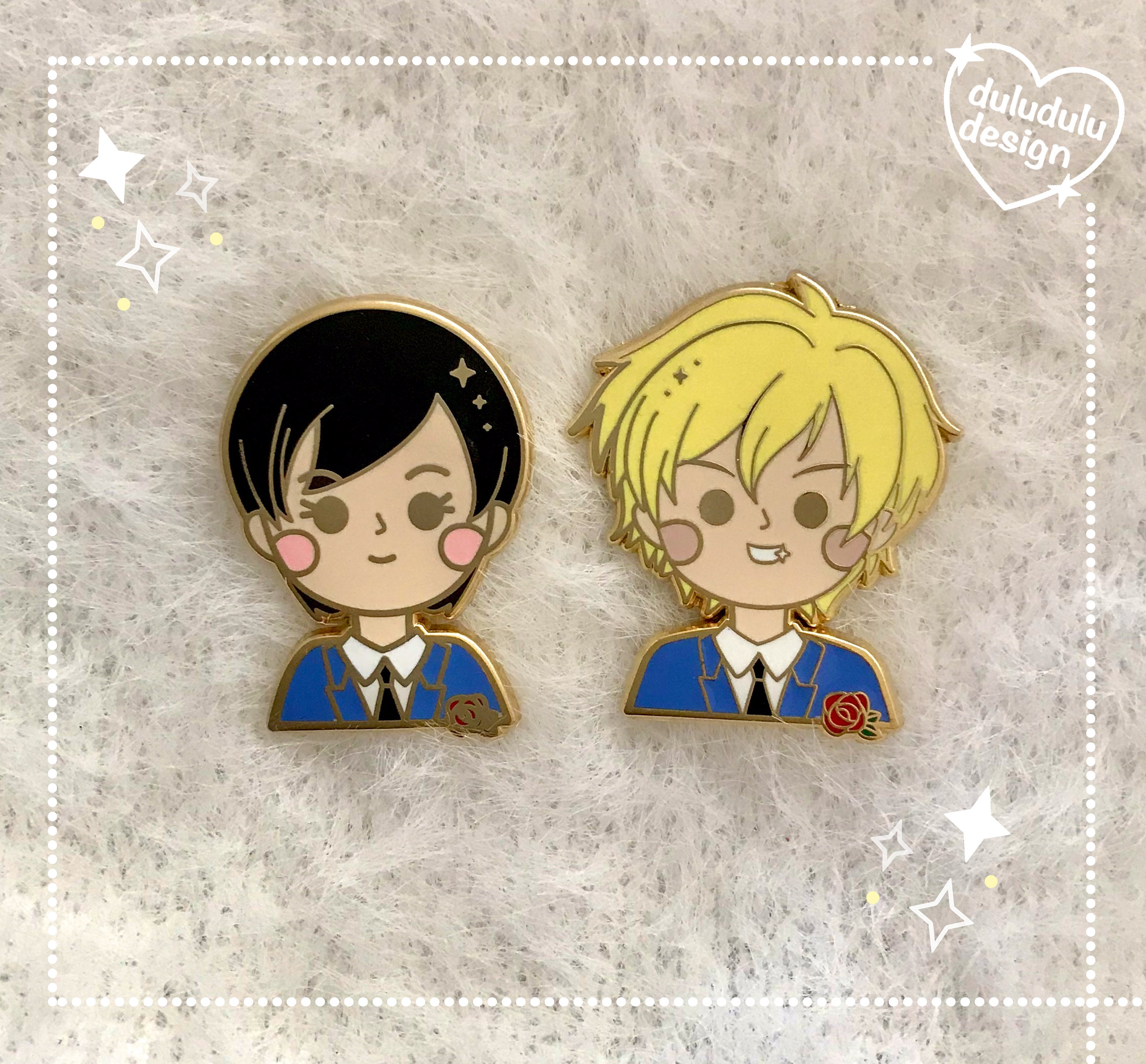 Ouran High School Host Club: Haruhi X Tamaki Hard Enamel Pins - Etsy