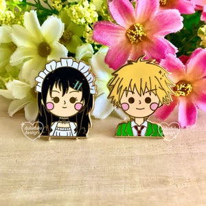 Kaichou Wa Maid Sama Misaki x Usui Hard Enamel Pins image 2