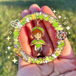 Li Syaoran Blumen Ring Baumelnder Emaille Pin