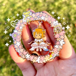 Kinomoto Sakura bloemen ring bungelende glazuur PIN (roze Ver.)