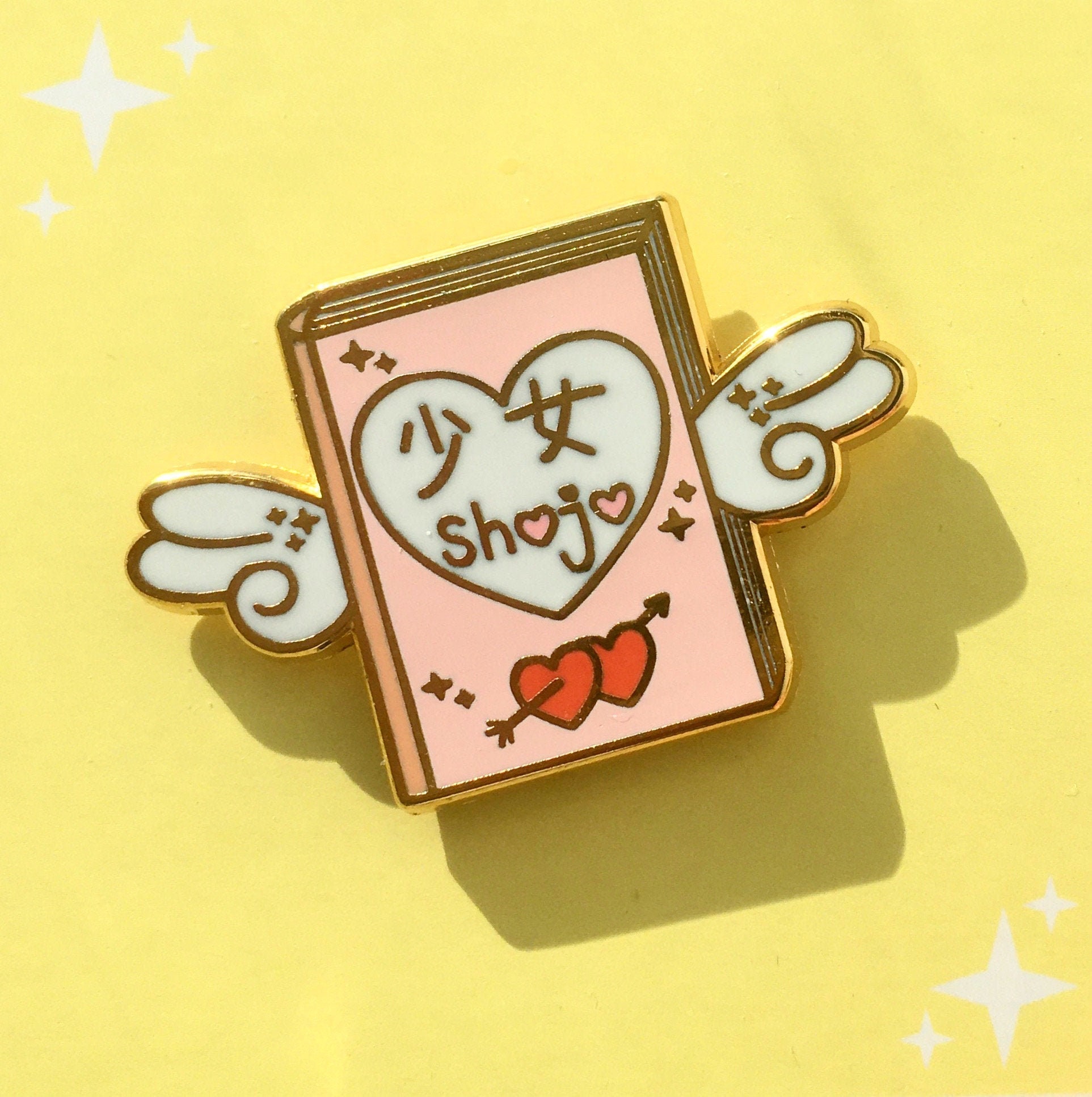 Shoujo manga enamel pin