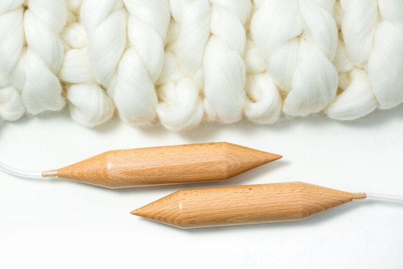 Giant Needles, 35mm, Knitting Needles Circular, Big Wooden Needles, Big
