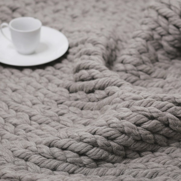 Giant Knit Blanket Etsy