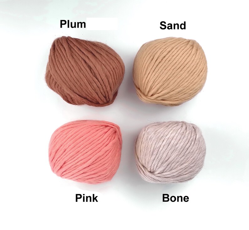 Pink Chunky Merino Wool Yarn Rose Roving, Thick Knitting (65m 100g) image 9
