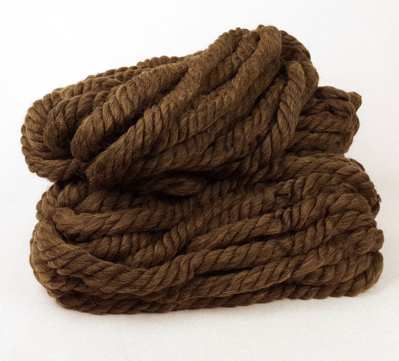 Chunky yarn brown Giant wool yarn Giant yarn Wool yarn Big Etsy