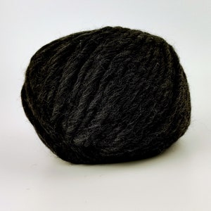 Wool yarn, Black roving yarn, Woolen yarn, Giant yarn, Bulky yarn, Wool yarn, Chunky yarn, Merino wool yarn, Knitting, 100g/65m image 1