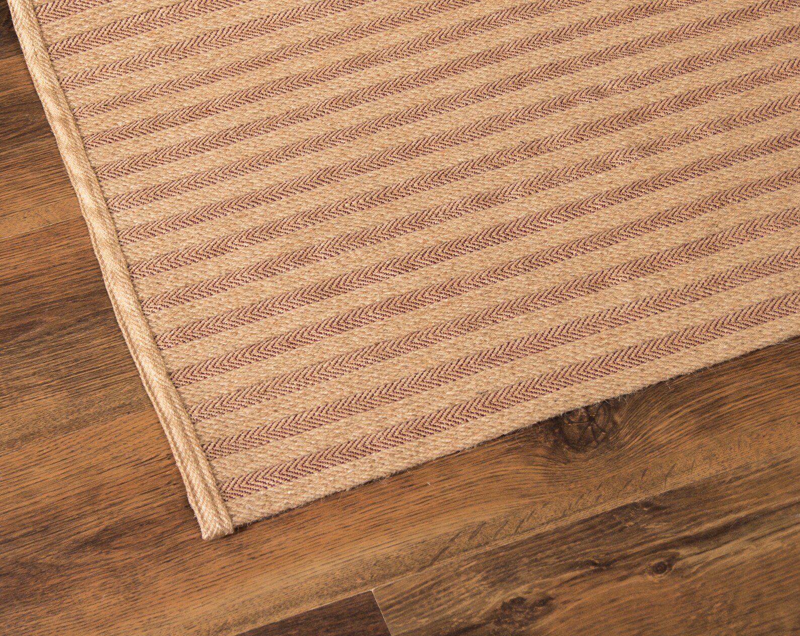 Bedside Jute Rug Striped Rug Small Jute Rug Brown Jute Mat Etsy