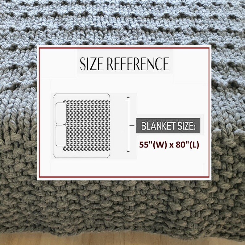 Scandinavian minimalist blanket, Gray chunky wool throw for bed or cozy living room image 5