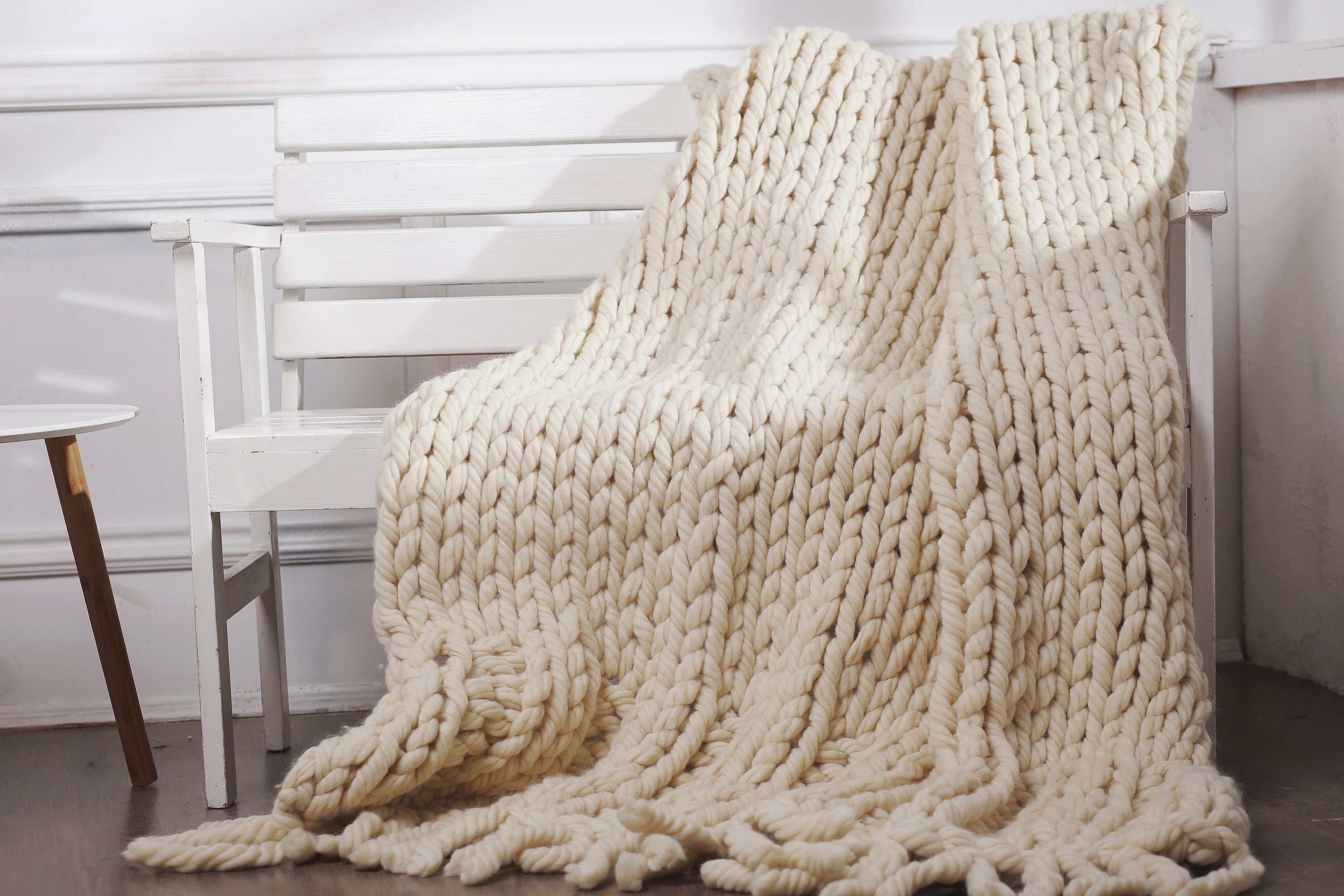 Chunky knit blanket Super bulky blanket Chunky knitting Big Etsy