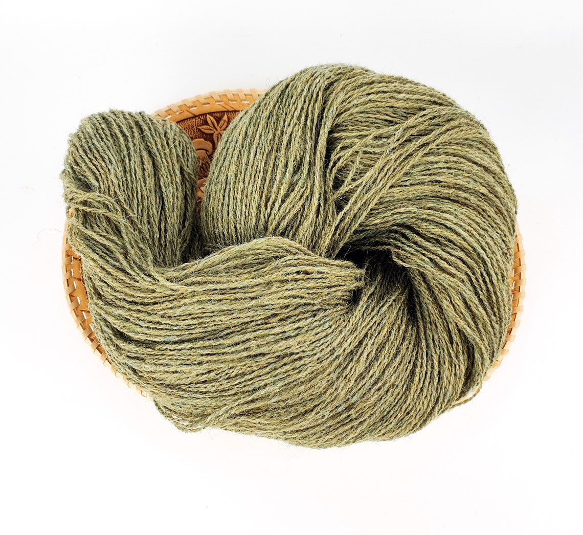 Pure wool Tapestry yarn Wool yarn Olive green for Woven Rugs Etsy