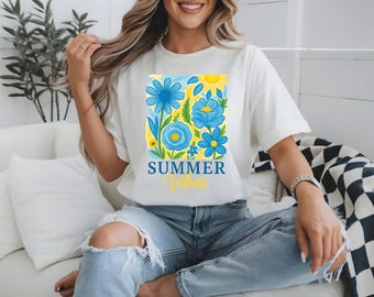 Summer Vibes Png, Floral Summer Sublimation Design, Watercolor Summer Vibes Png, doodle summer png, summer vibes png, beach vibes png