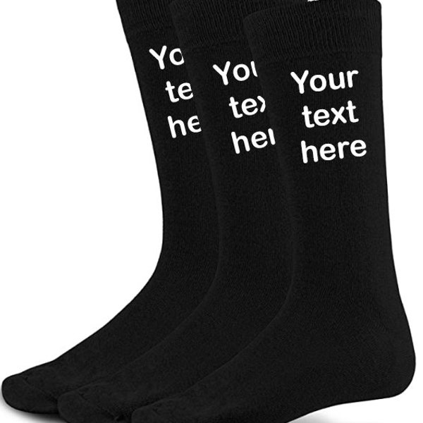 Custom Mens socks, Unisex custom socks, Your text here socks, Your name Socks, Personalized socks