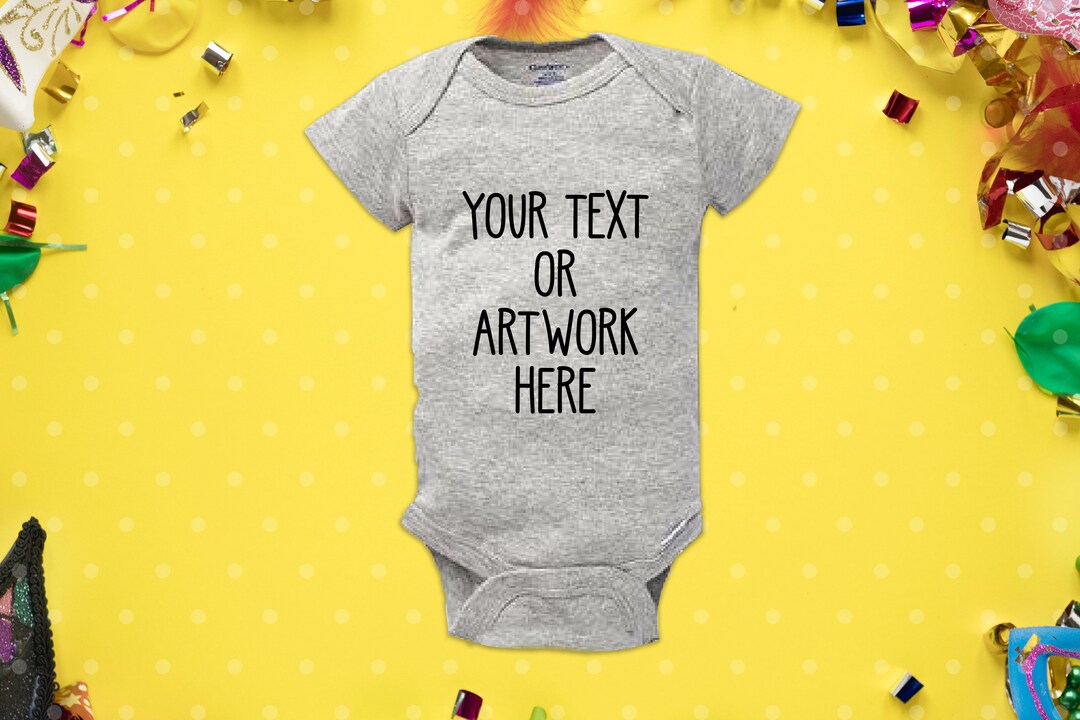 Custom Grey Baby Onesie, Custom Baby Outfit, Baby Announcement Onesie