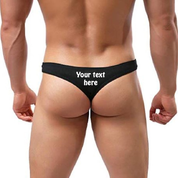 Custom mens thong, Personalized underwear for men, Customized thong for men, Mens sexy underwear, Naughty mens underwear, Custom male thong