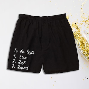 Personalized To Do List Boxers: Custom Cotton Underwear
