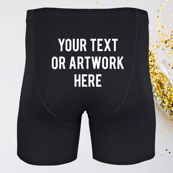 Calzoncillos bóxer personalizados 100% algodón, texto personalizado, regalo para él.