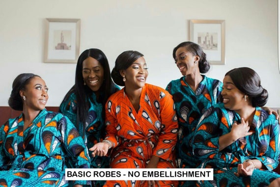 african print robe
