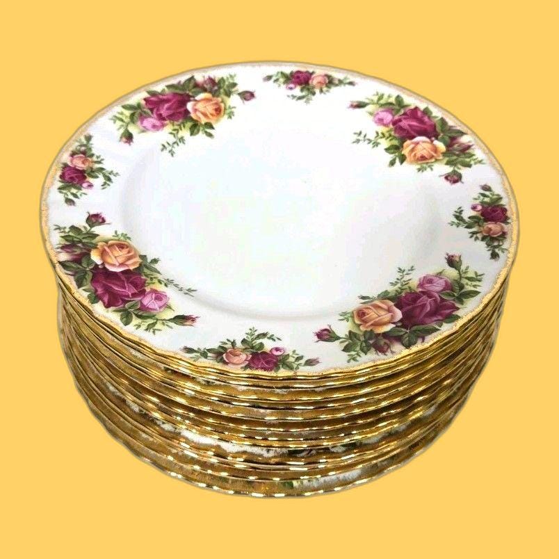 Set of 8 Old Country Rose Serving China - Etsy