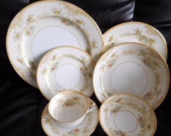 On Sale Noritake china 88 PC Dinnerware Set Circa; 1933-1940