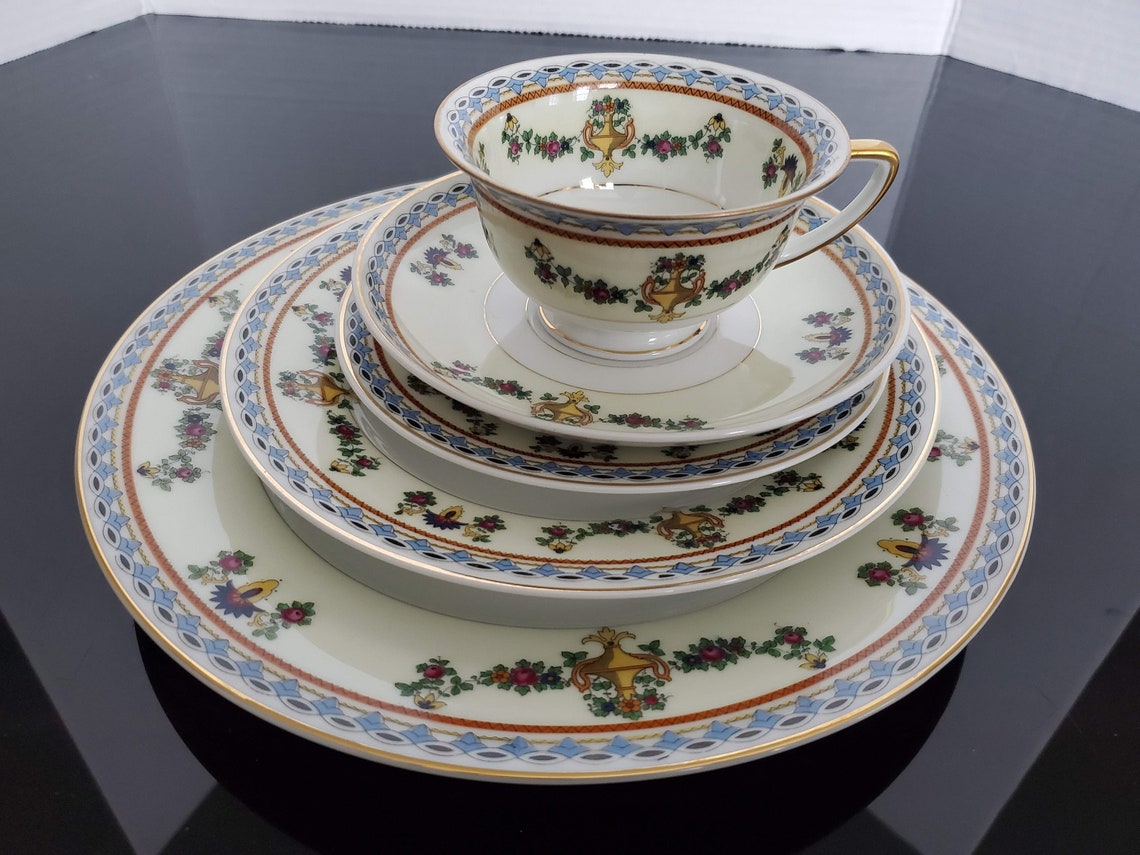 Vintage TK Thun China Czechoslovakia 24 PC Dinnerware Set Etsy