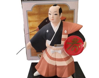 Kuroda Bushi HAKATA DOLL 10 Statue Japanese Clay Pottery Art Made In Korea