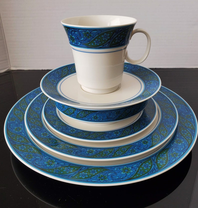 Noritake Larkspur 65 PC Dinnerware Set Etsy