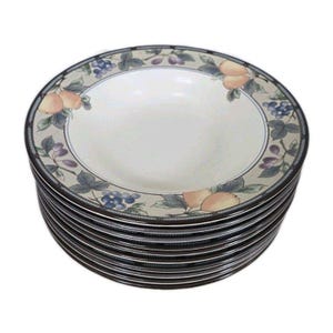 Mikasa Intaglio CAC29 Garden Harvest rimmed Soup Bowl Lot Of 10