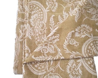 Pottery Barn Alessandra Curtain Panel Honey Gold Floral 50 W X  84" Lot Of 2