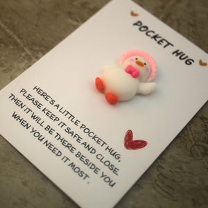 Pato de abrazo de bolsillo: símbolo de amor de pájaro, regalo del día de San Valentín, un recuerdo sincero, un recuerdo, un afecto preciado, un regalo de amor infinito.