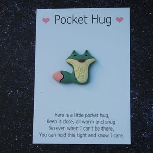 Pocket Hug Fox - Foxy Liebeszeichen, Valentinstag Geschenk, Ein herzliches Andenken, Erinnerung, geschätzte Zuneigung, ein Geschenk endloser Liebe.