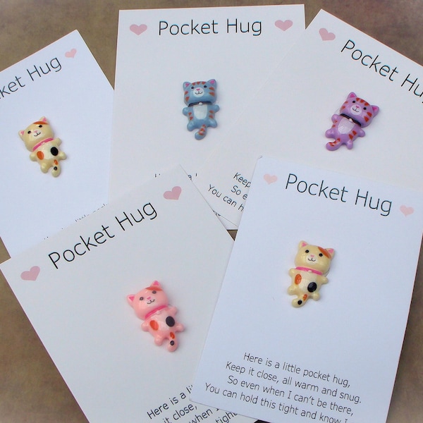 Ficha de gato de abrazo de bolsillo: un recuerdo conmovedor