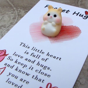 Abrazo de bolsillo para hámster: muestra de amor de hámster, regalo de San Valentín, recuerdo sincero, recuerdo, afecto preciado, un regalo de amor infinito.