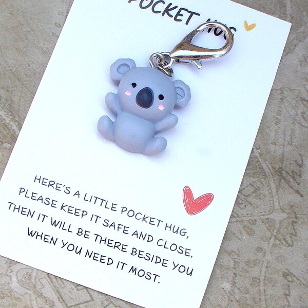 Pocket Hug Koala - Koala love token, Valentines day gift, A Heartfelt keepsake, Remembrance, Treasured affection, a gift of endless love.