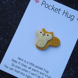 Pocket Hug Eichhörnchen - Eichhörnchen Liebeszeichen, Valentinstag Geschenk, herzliches Andenken, Erinnerung, geschätzte Zuneigung, ein Geschenk endloser Liebe