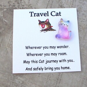 Pocket Hug Travel Cat - Carte et cadeau de voyage pour chats positifs, un souvenir sincère, un souvenir, une affection précieuse, un cadeau d'amour infini.