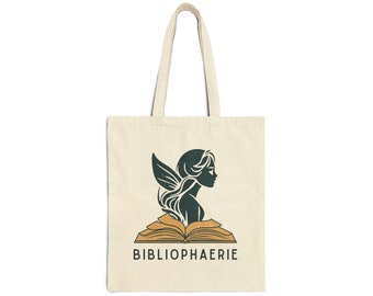 Bibliophaerie Logo Cotton Canvas Tote Bag