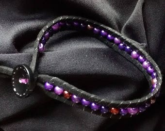 Purple and Black Wrap bracelet