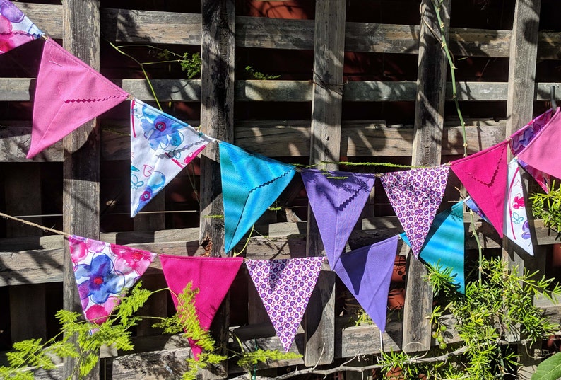 nursery baby shower flags or banner for child/'s bedroom Jewel coloured bunting Handmade bunting