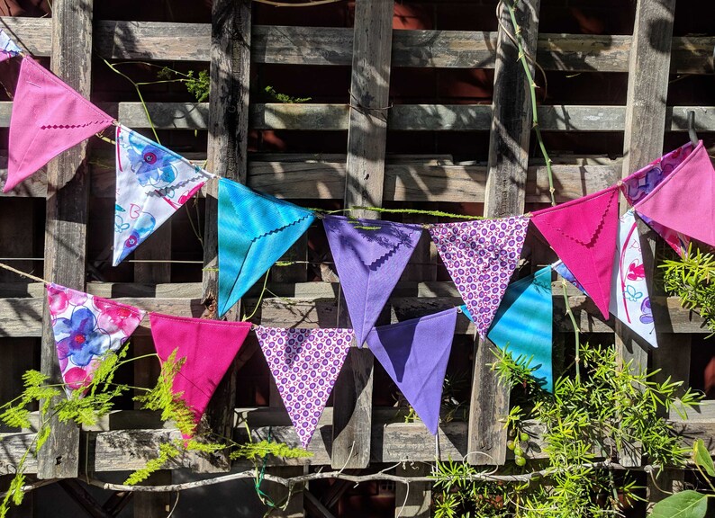 nursery baby shower flags or banner for child/'s bedroom Jewel coloured bunting Handmade bunting
