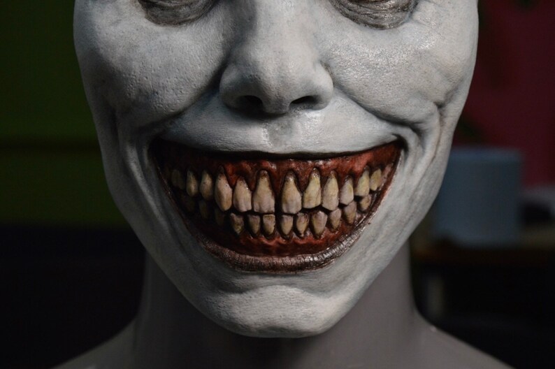 Creepy Halloween mask/smiling demon Etsy