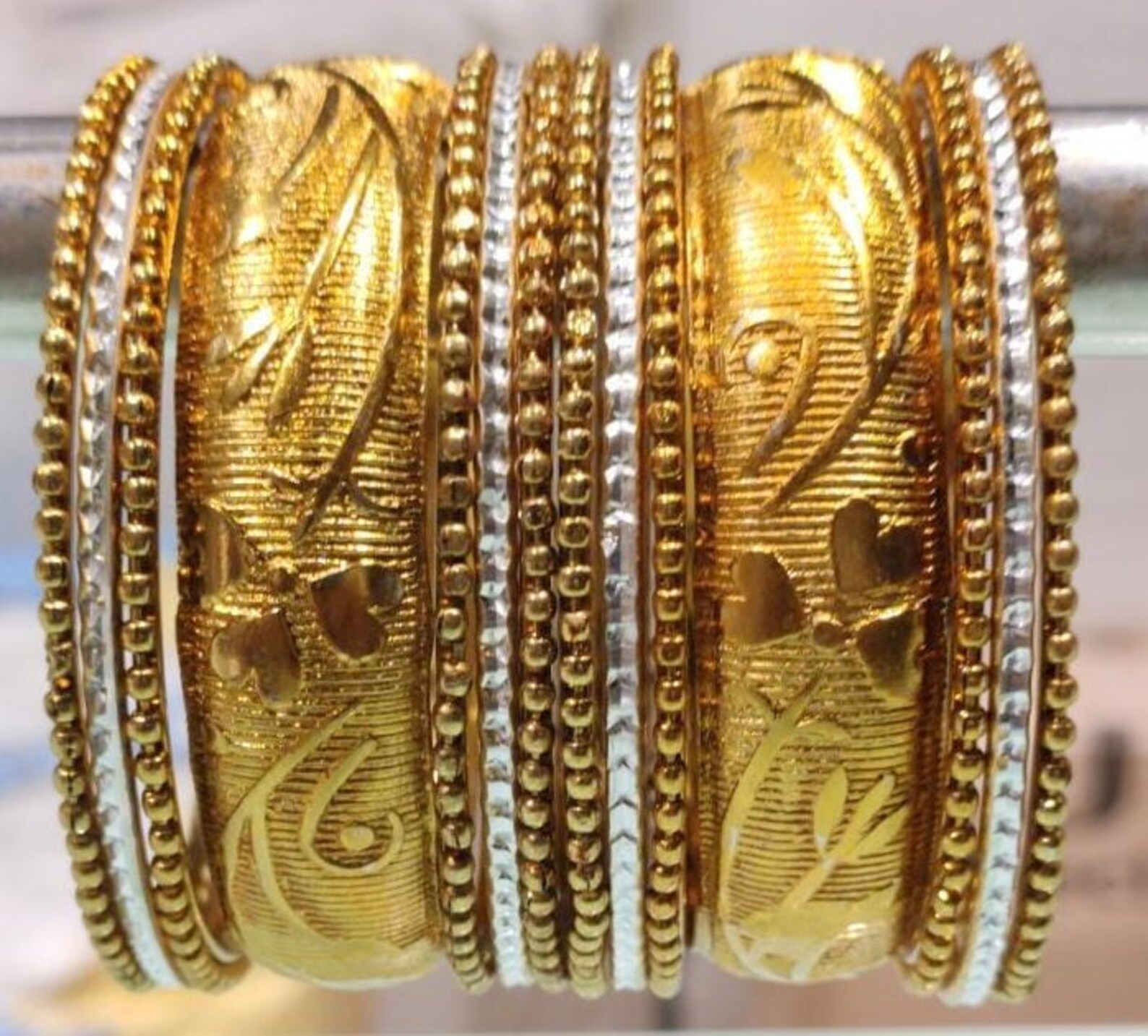 GYPSY BANGLES Gold plated Indian Bracelets kada Bracelet set Etsy