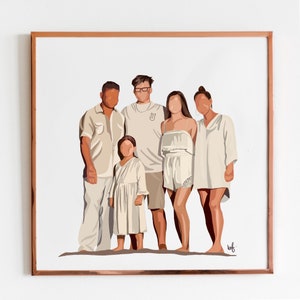 Personalisierte Digitale Illustration - GRUPPEN-Portrait