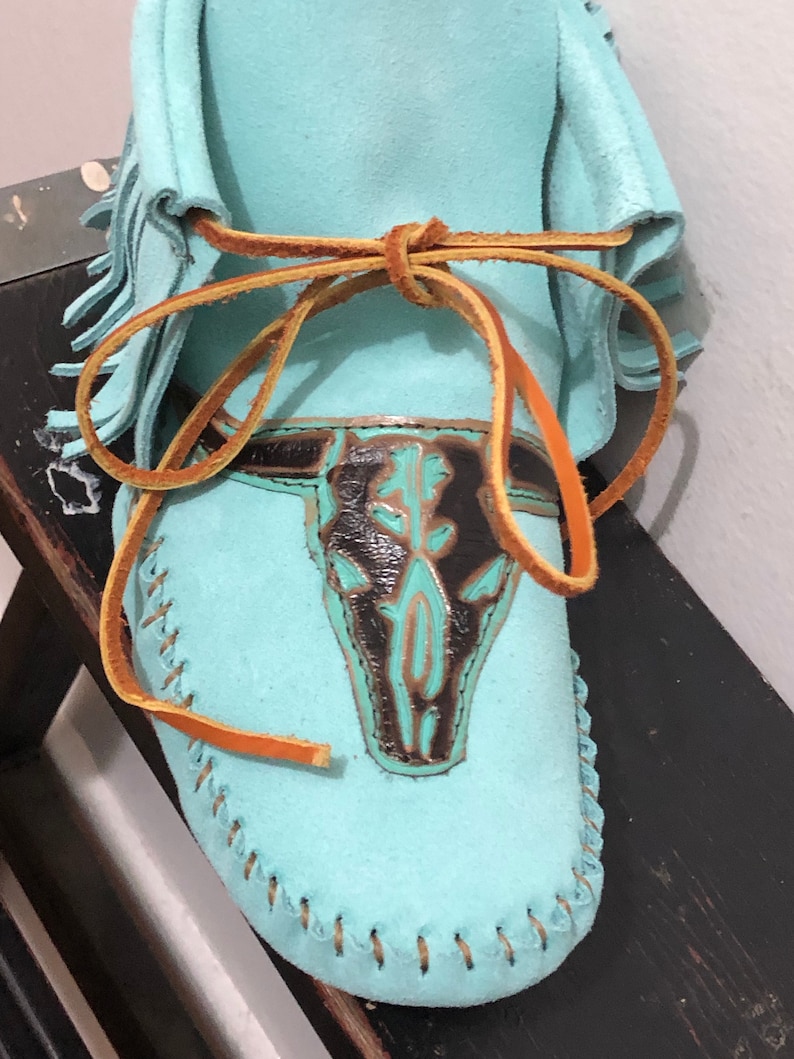 Moccasins, Leather, Suede, Handmade, Ankle Boots, Native American Moccasins