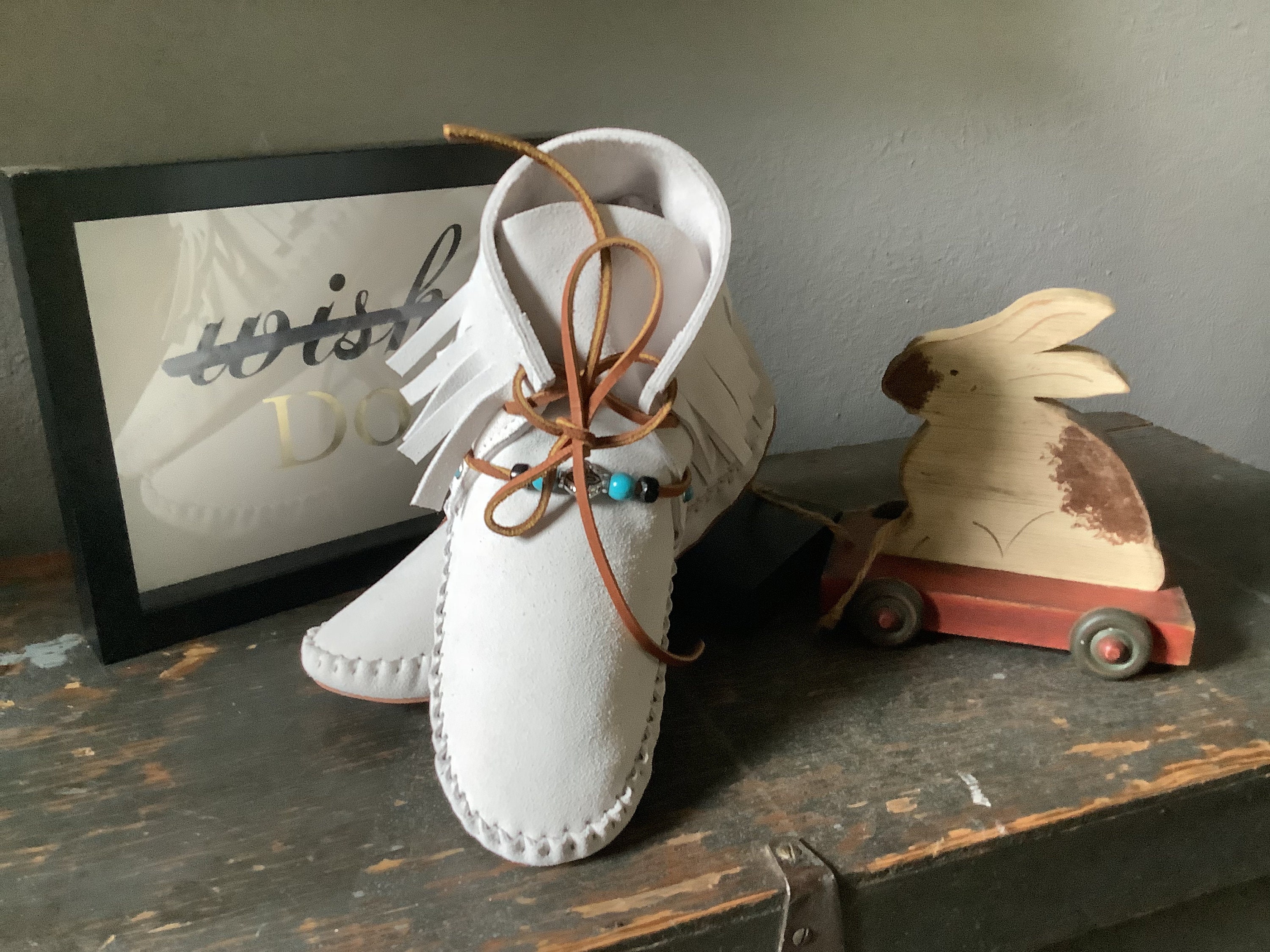 Moccasins of the white hare hotsell