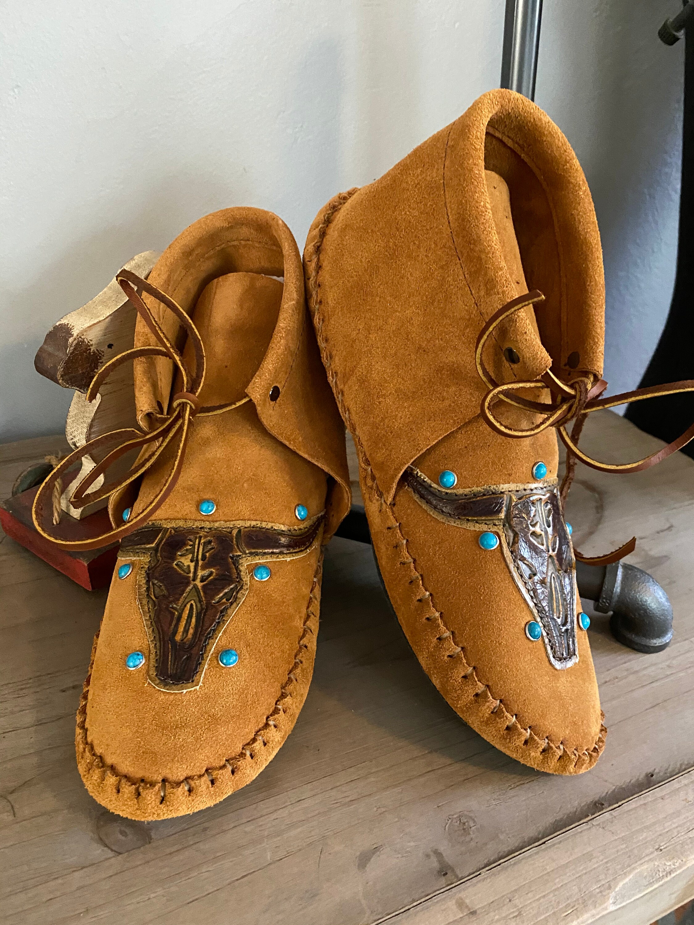 Moccasins Native American Leather Unique Handcrafted - Etsy
