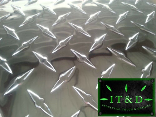 Metal Remnants .063 Clear Anodized Aluminum Diamond Plate Sheet – 12 X 12 (Set Of 2)