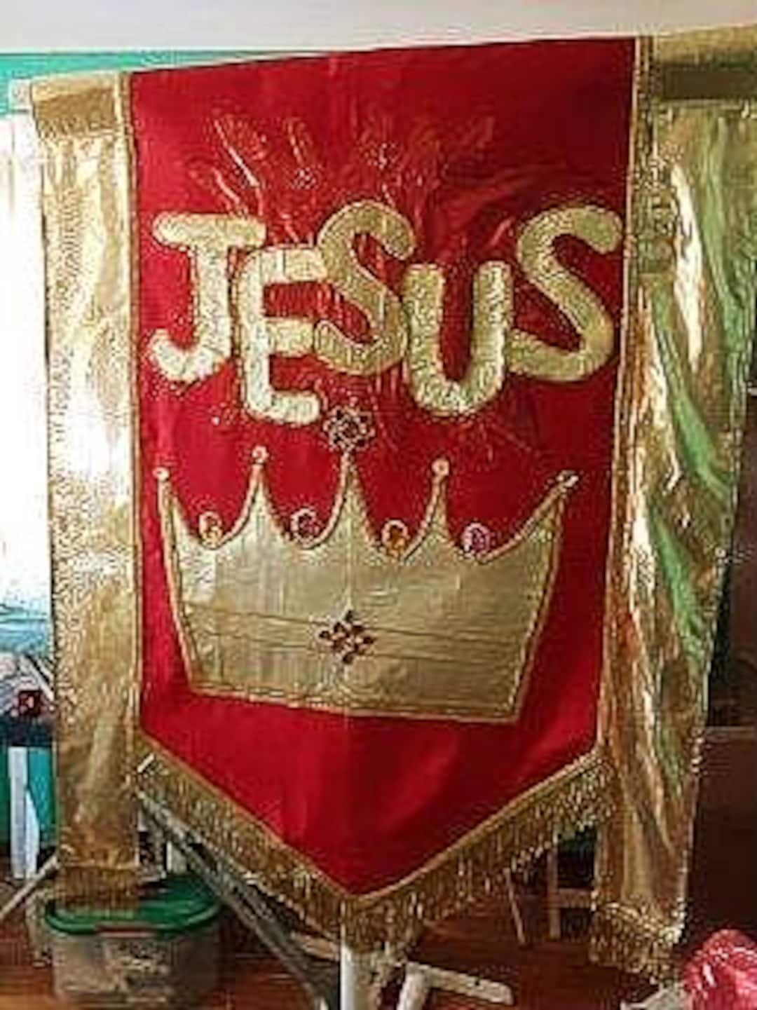 Processional Jesus Banner - Etsy