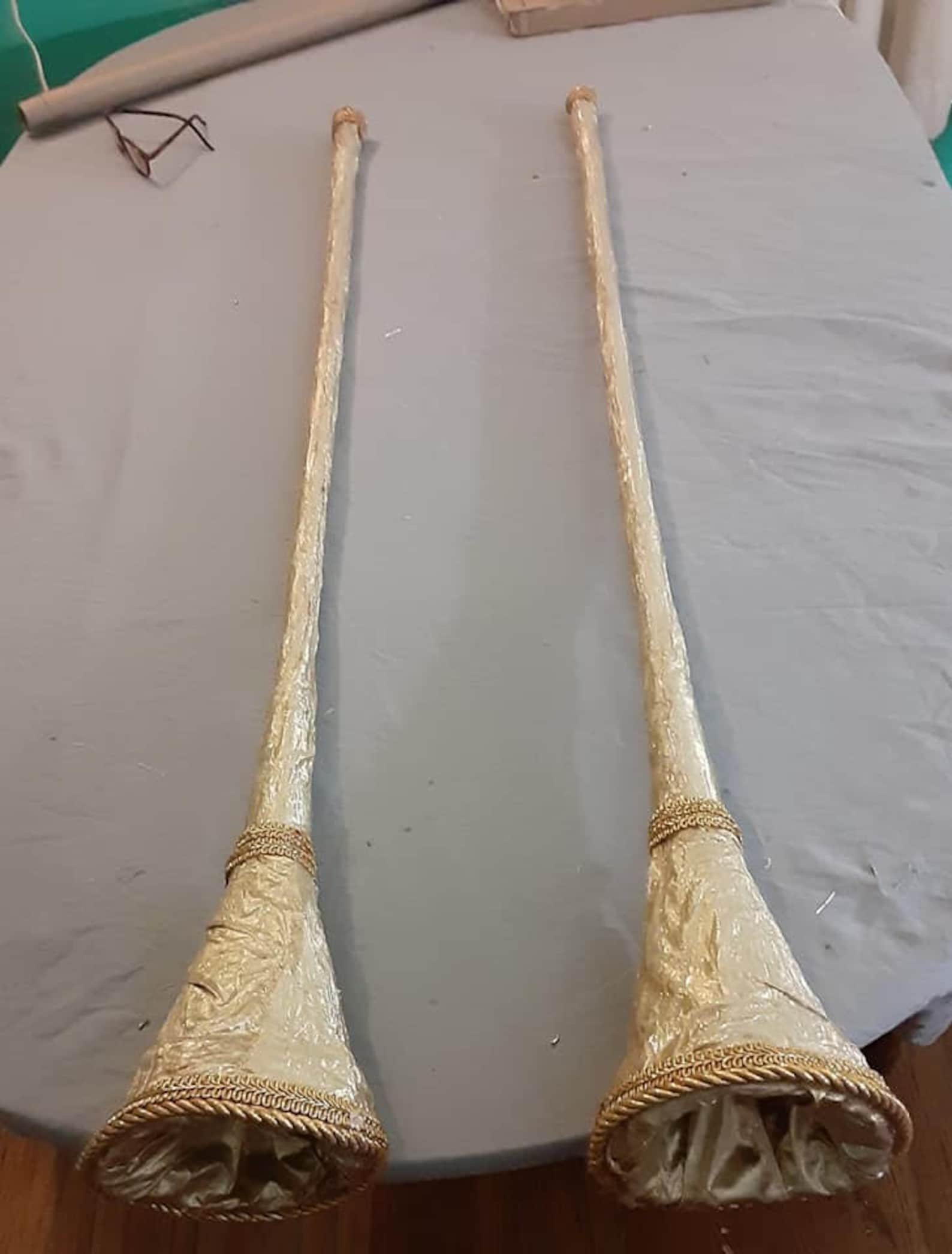 Gold or Silver Trumpets DECORATIVE PROP ITEM Etsy